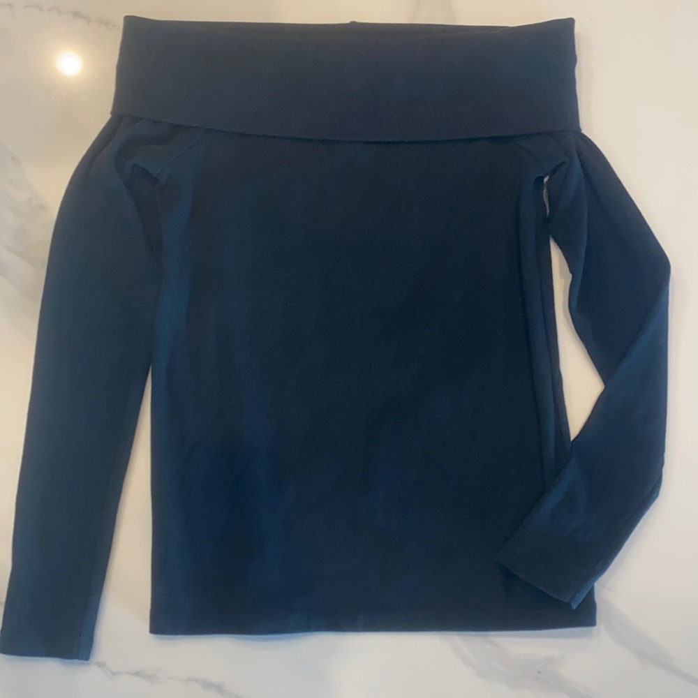 Black off the shoulder JCrew top